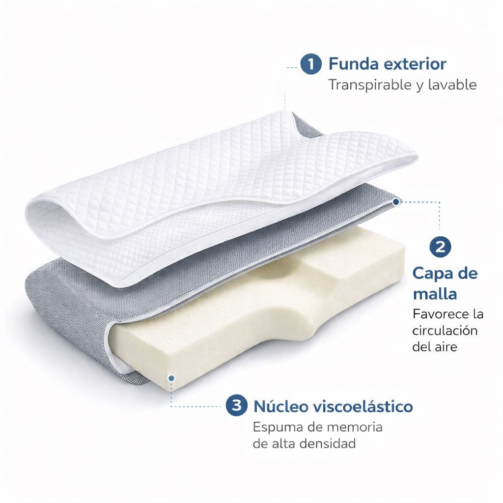 Almohada cervical ergonómica