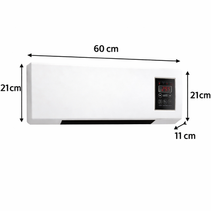 Calefactor y ventilador de pared